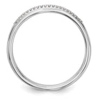 14K White Gold 1/20 carat Diamond Complete Wedding Band