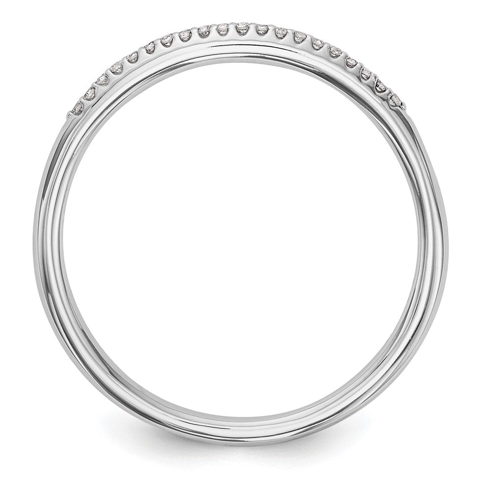 14K White Gold 1/20 carat Diamond Complete Wedding Band
