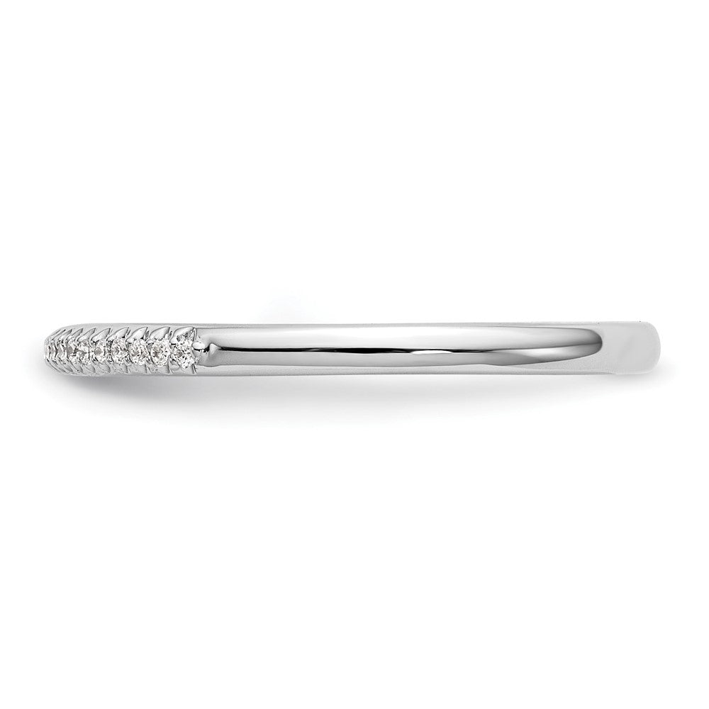 14K White Gold 1/20 carat Diamond Complete Wedding Band