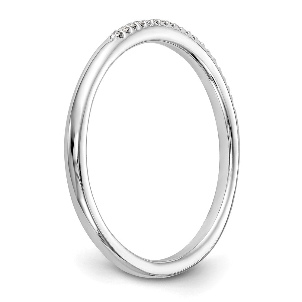 14K White Gold 1/20 carat Diamond Complete Wedding Band
