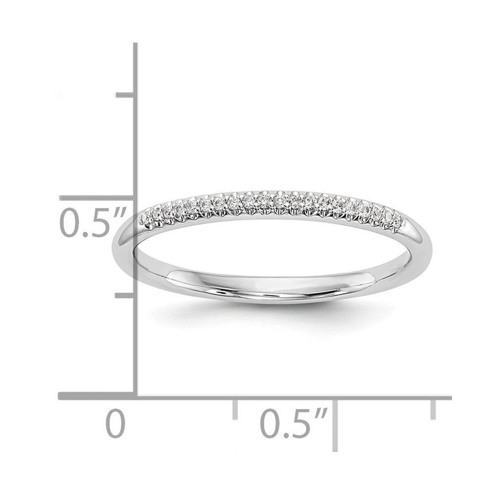 14K White Gold 1/20 carat Diamond Complete Wedding Band