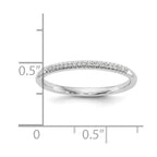 14K White Gold 1/20 carat Diamond Complete Wedding Band