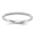 14K White Gold 1/20 carat Diamond Complete Wedding Band