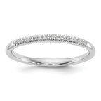 14K White Gold 1/20 carat Diamond Complete Wedding Band