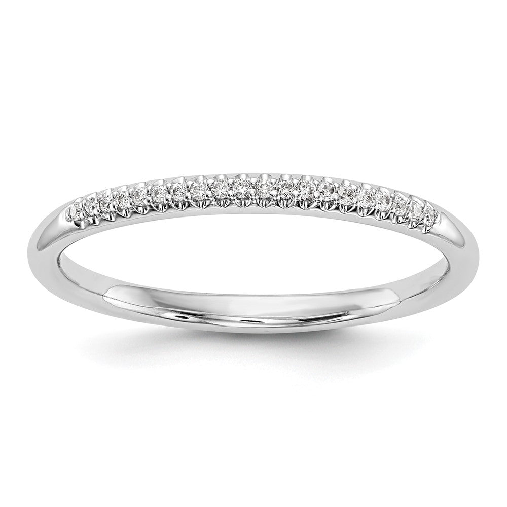 14K White Gold 1/20 carat Diamond Complete Wedding Band