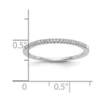 14K White Gold 1/10 carat Diamond Complete Wedding Band