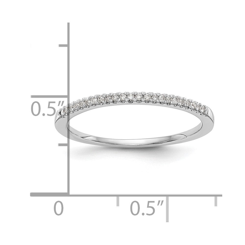 14K White Gold 1/10 carat Diamond Complete Wedding Band