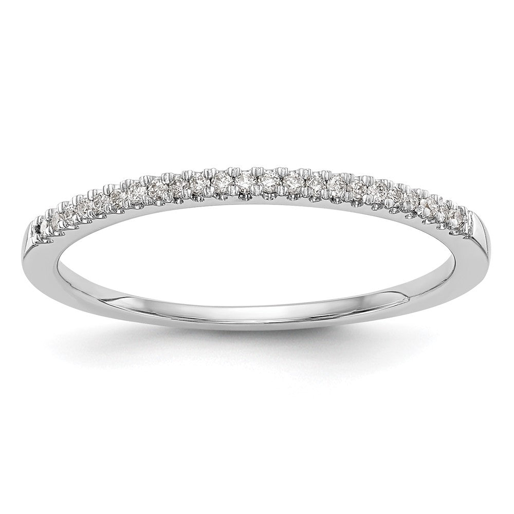 14K White Gold 1/10 carat Diamond Complete Wedding Band