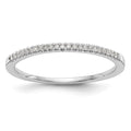 14K White Gold 1/10 carat Diamond Complete Wedding Band