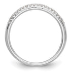 14K White Gold 1/8 carat Diamond Complete Wedding Band