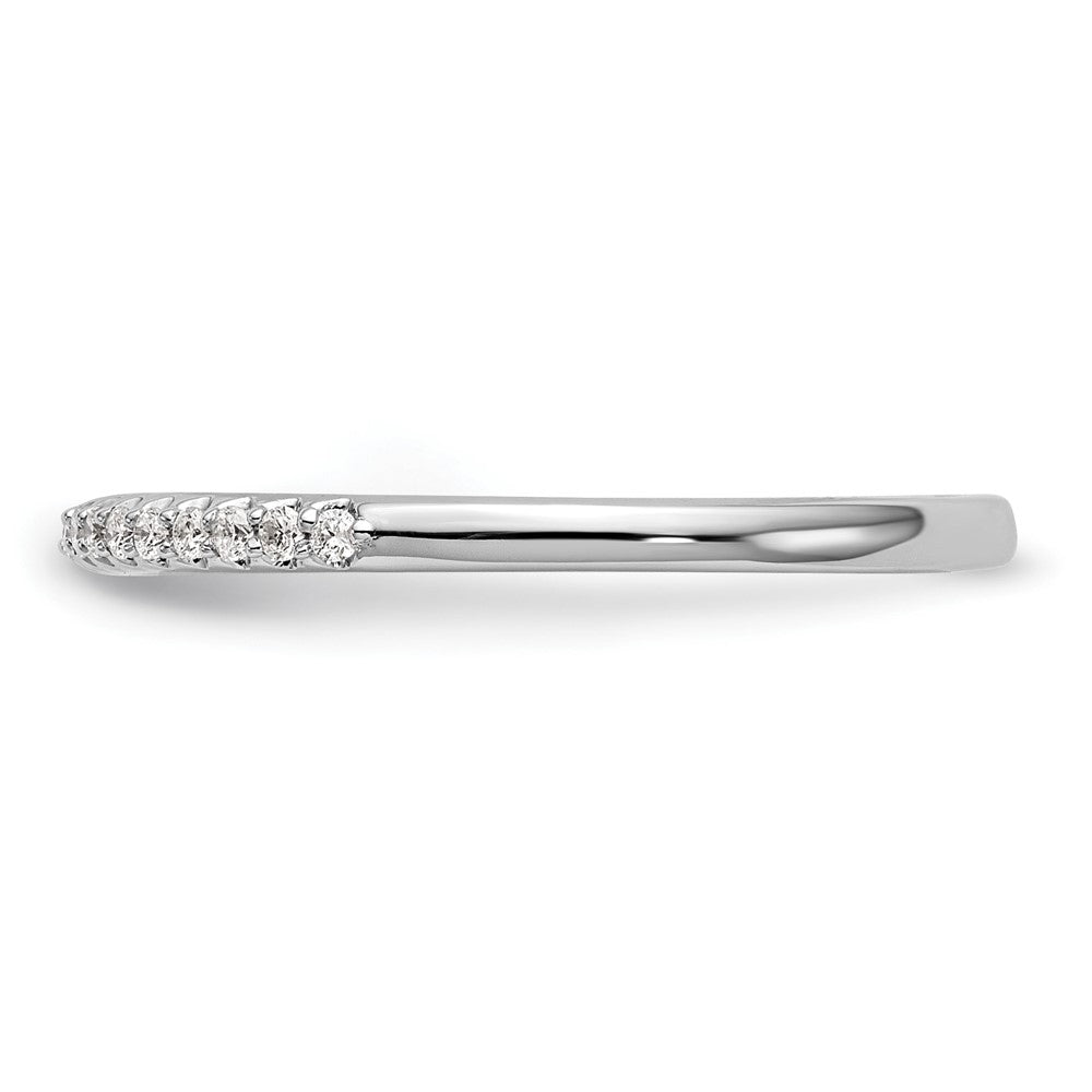 14K White Gold 1/8 carat Diamond Complete Wedding Band
