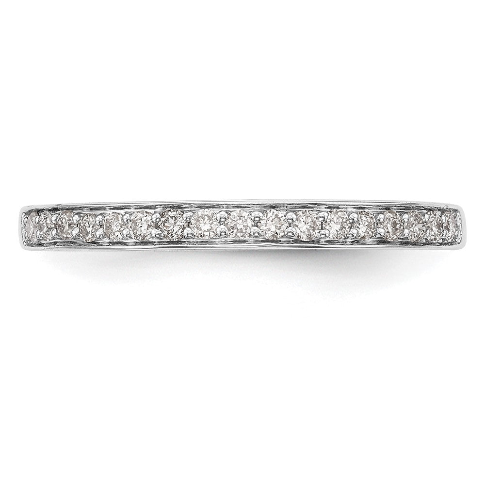 14K White Gold 1/8 carat Diamond Complete Wedding Band