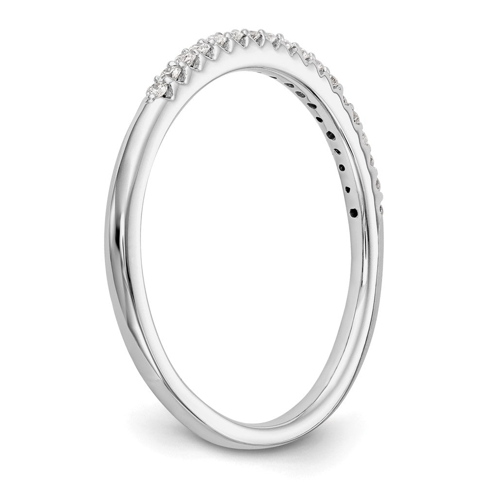 14K White Gold 1/8 carat Diamond Complete Wedding Band
