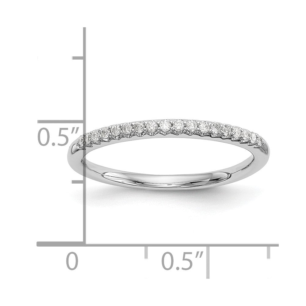 14K White Gold 1/8 carat Diamond Complete Wedding Band