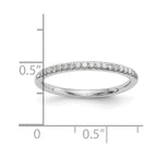 14K White Gold 1/8 carat Diamond Complete Wedding Band