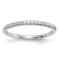 14K White Gold 1/8 carat Diamond Complete Wedding Band