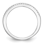 14K White Gold 1/6 carat Diamond Complete Wedding Band