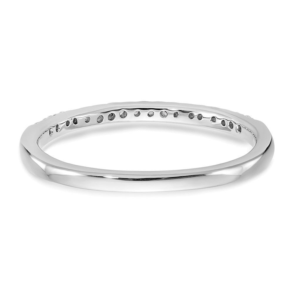 14K White Gold 1/6 carat Diamond Complete Wedding Band