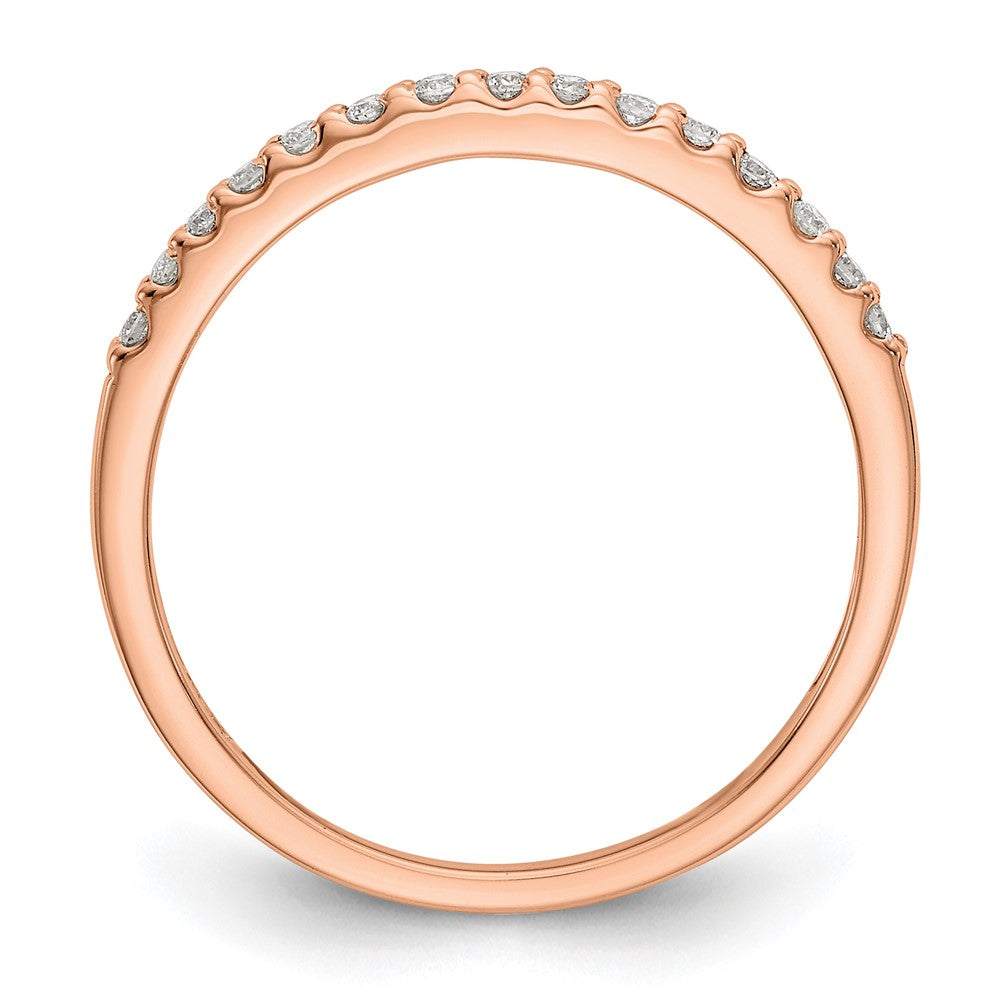 14K Rose Gold Diamond Band