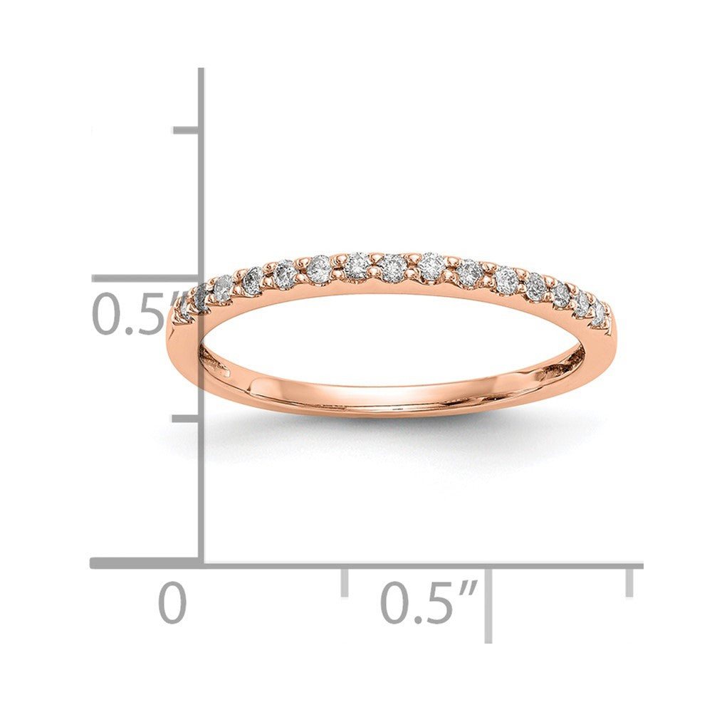 14K Rose Gold Diamond Band