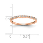 14K Rose Gold Diamond Band