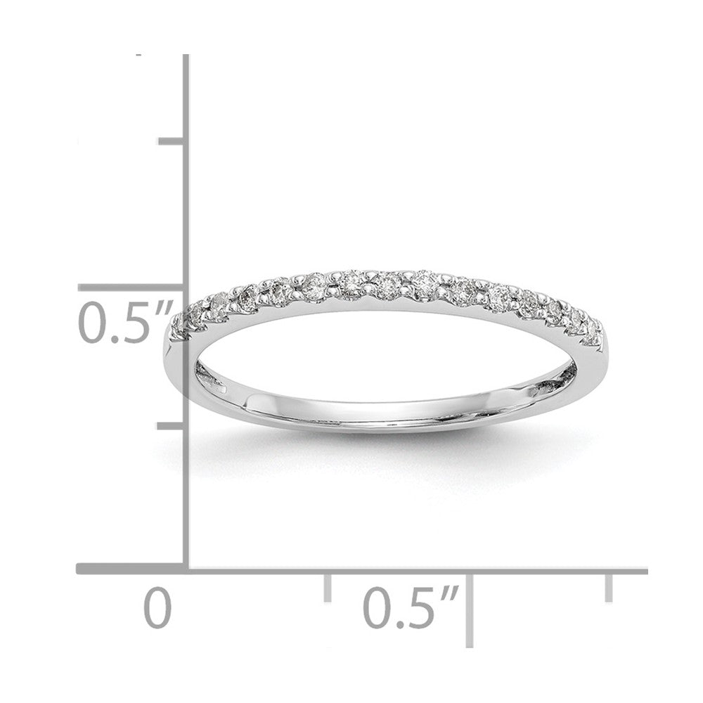 14K White Gold 1/8 carat Diamond Complete Wedding Band