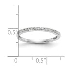 14K White Gold 1/8 carat Diamond Complete Wedding Band
