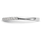 14K White Gold 1/5 carat Diamond Complete Wedding Band