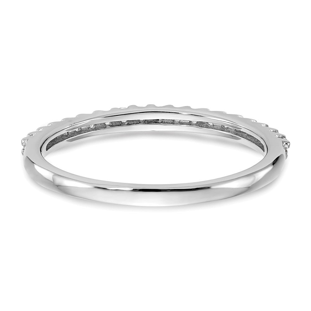 14K White Gold 1/5 carat Diamond Complete Wedding Band