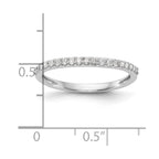 14K White Gold 1/5 carat Diamond Complete Wedding Band