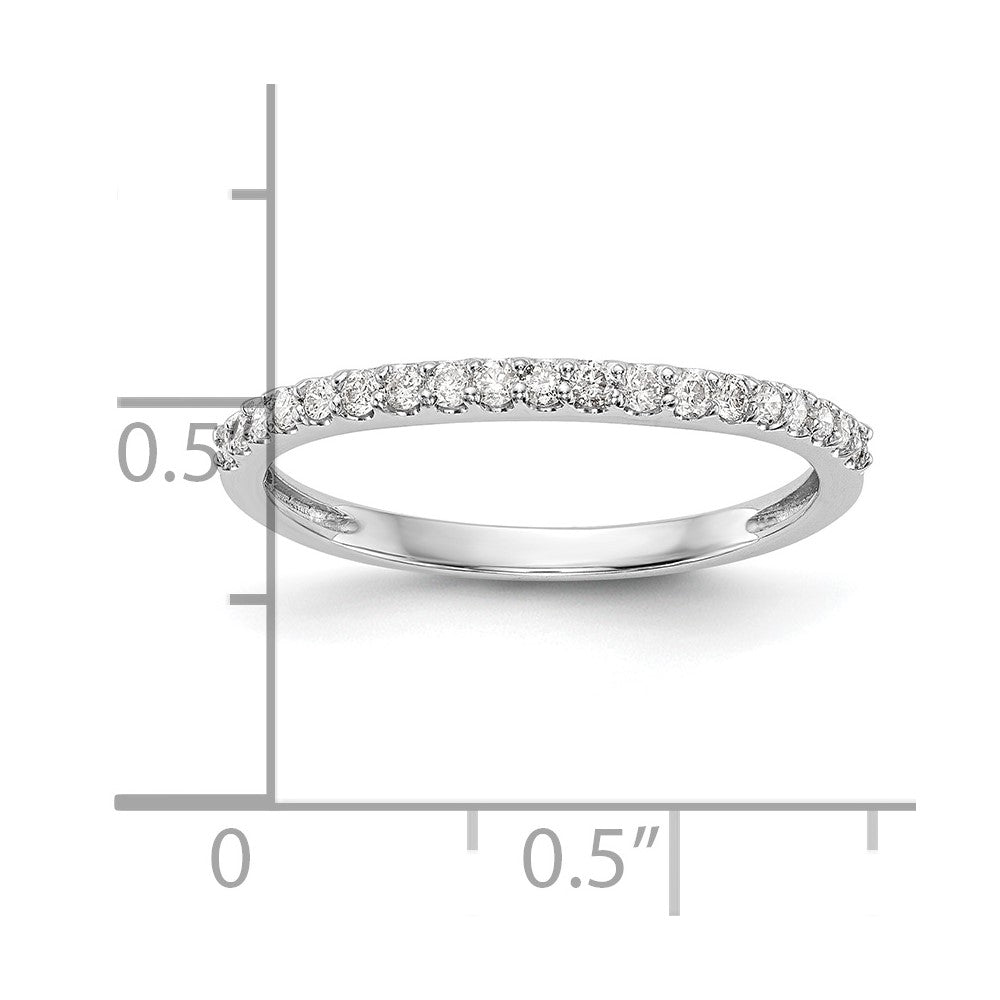 14K White Gold 1/5 carat Diamond Complete Wedding Band