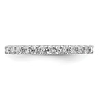 14K White Gold 1/4 carat Diamond Complete Wedding Band