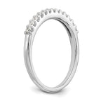 14K White Gold 1/4 carat Diamond Complete Wedding Band