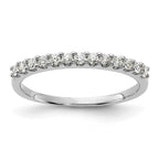 14K White Gold 1/4 carat Diamond Complete Wedding Band