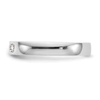 14K White Gold 5-Stone 1/4 carat Round Diamond Complete Channel Band