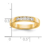 14K Yellow Gold 5-Stone Diamond Channel Band