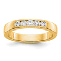 14K Yellow Gold 5-Stone Diamond Channel Band