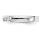 14K White Gold 5-Stone 1/3 carat Round Diamond Complete Channel Band
