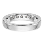 14K White Gold 5-Stone 1/3 carat Round Diamond Complete Channel Band