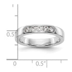14K White Gold 5-Stone 1/3 carat Round Diamond Complete Channel Band
