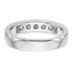 14K White Gold 5-Stone 1/2 carat Round Diamond Complete Channel Band
