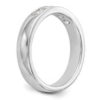 14K White Gold 5-Stone 1/2 carat Round Diamond Complete Channel Band