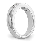 14K White Gold 5-Stone 3/4 carat Round Diamond Complete Channel Band