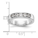 14K White Gold 5-Stone 3/4 carat Round Diamond Complete Channel Band