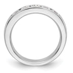 14K White Gold 5-Stone 1 carat Round Diamond Complete Channel Band