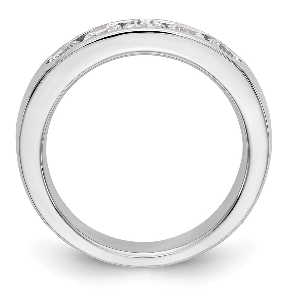 14K White Gold 5-Stone 1 carat Round Diamond Complete Channel Band