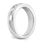 14K White Gold 5-Stone 1 carat Round Diamond Complete Channel Band