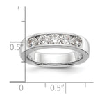 14K White Gold 5-Stone 1 carat Round Diamond Complete Channel Band