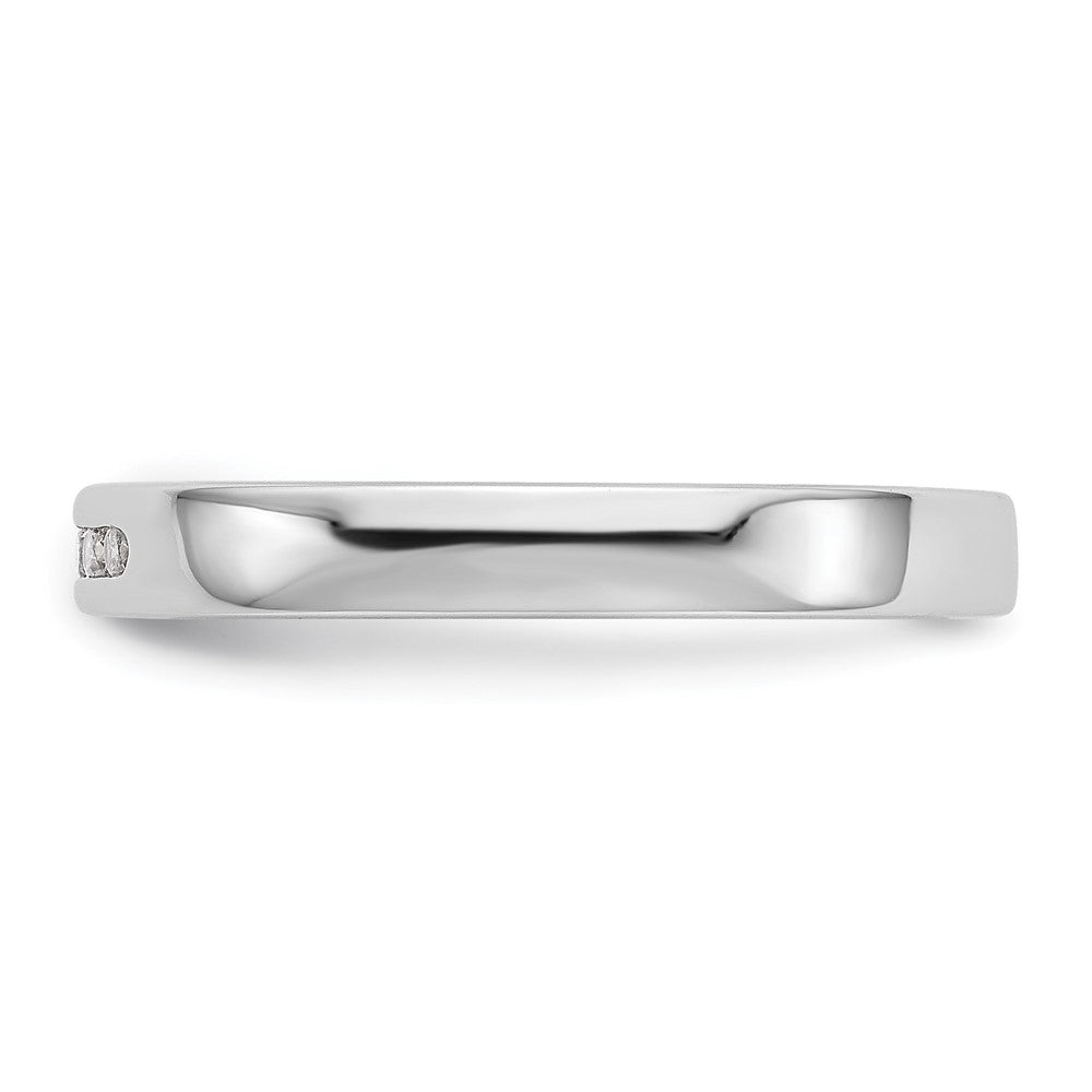 14K White Gold 5-Stone 1/10 carat Round Diamond Complete Channel Band