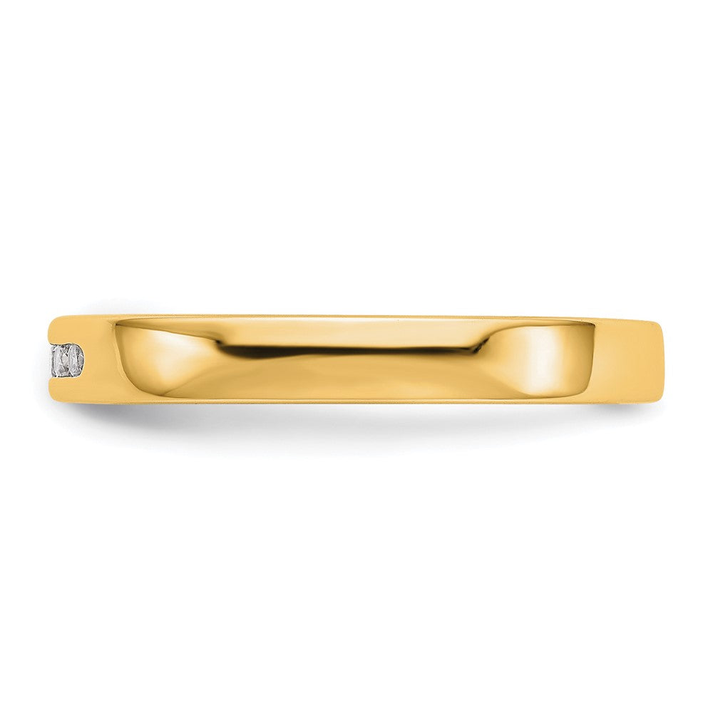 14K Yellow Gold 5-Stone 1/10 carat Round Diamond Complete Channel Band